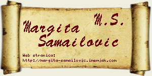 Margita Samailović vizit kartica